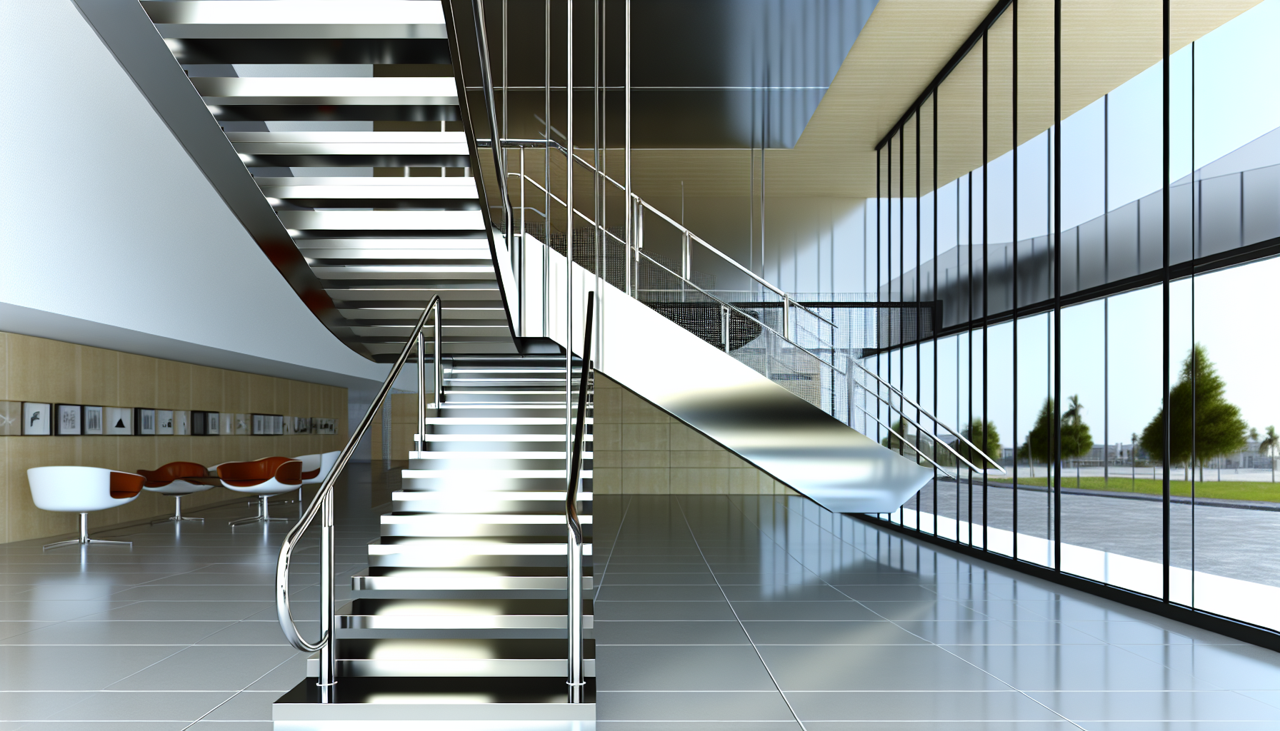 Escalier suspendu