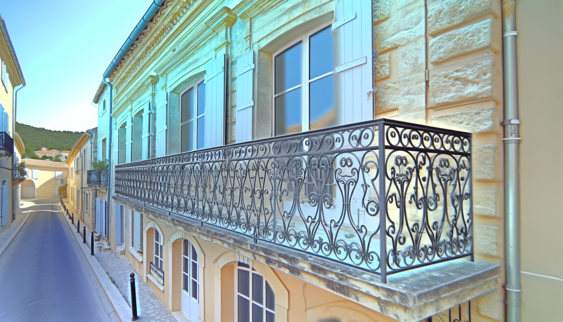 garde-corp d'un balcon en fer forgé pour un appartementappartement